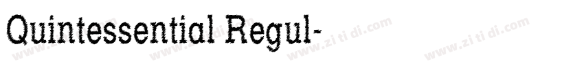 Quintessential Regul字体转换